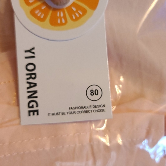 Strawberry Summer Dress for little Girls. Size 80. Pink/salmon. New - Picture 5 of 5